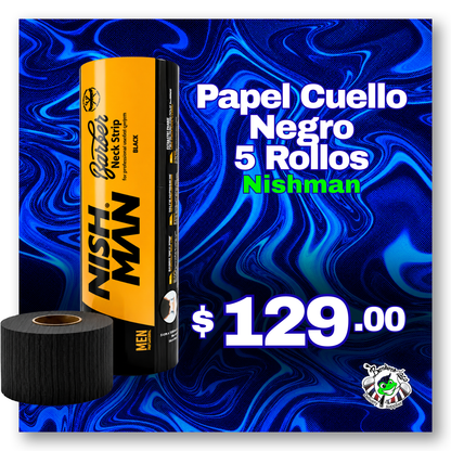 Papel Cuello Negro NishMan 1 paquete c/500 tiras