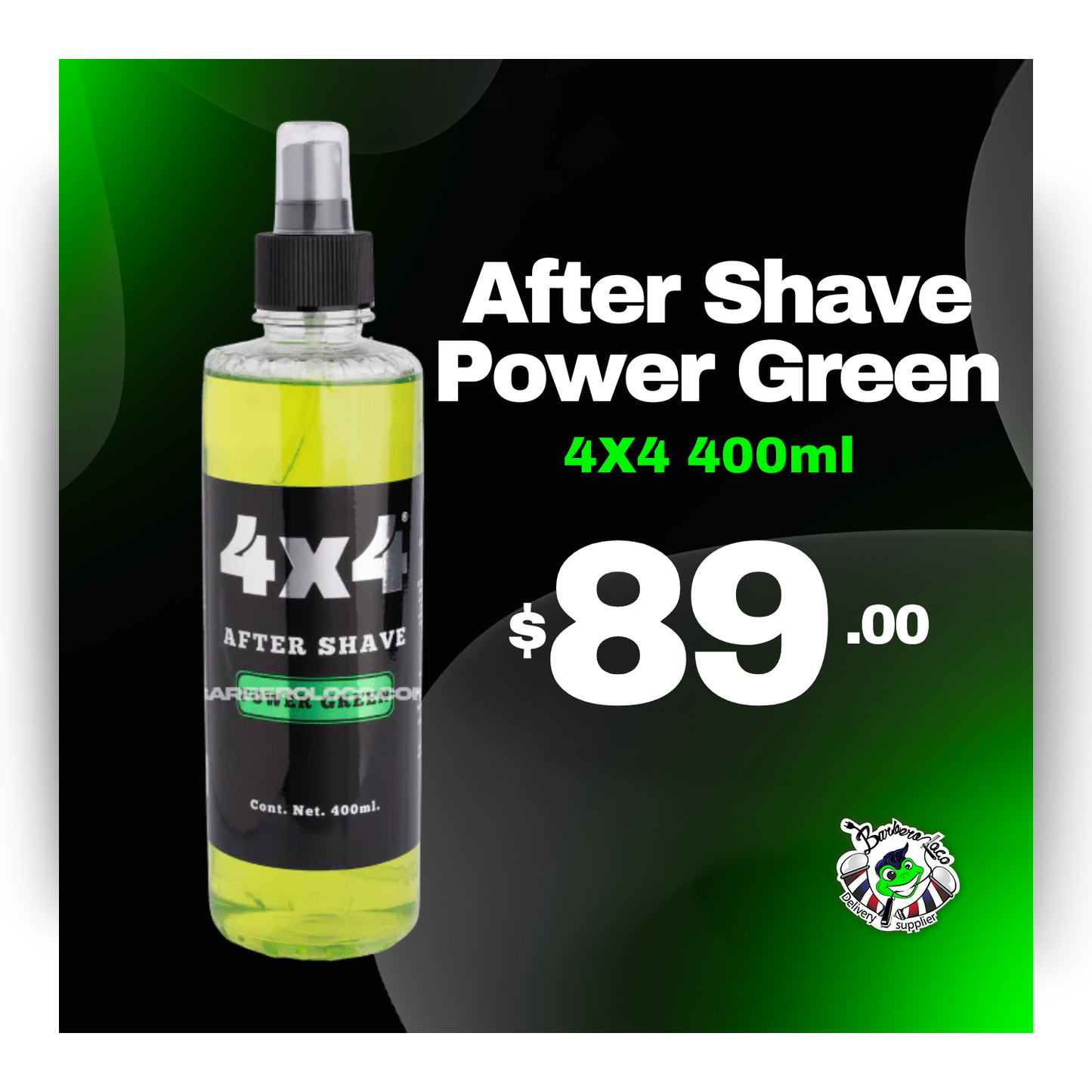 After Shave 4x4 Power Green 400 ml