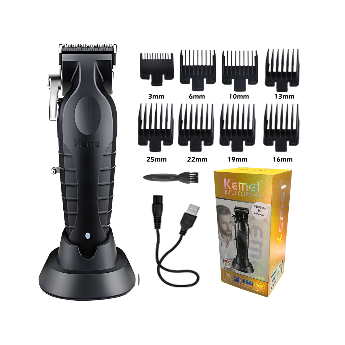 Kemei Clipper Maquina Black KM-2296