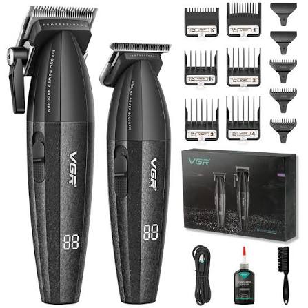 Combo VGR 640 Clipper y Trimmer Turbo 9000 RPM Black
