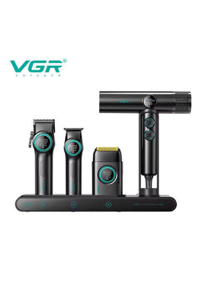 Combo VGR 4 en 1 clipper, trimmer, shaver y secadora